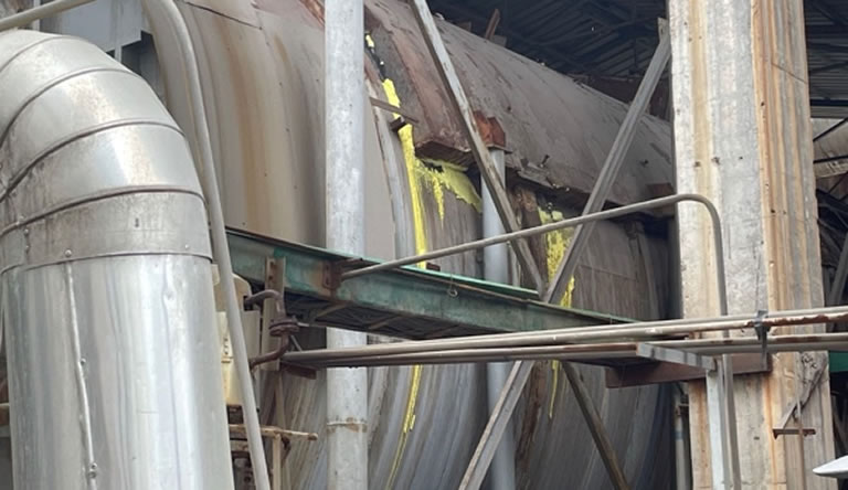 焚硫爐外殼出現(xiàn)升華硫原因分析